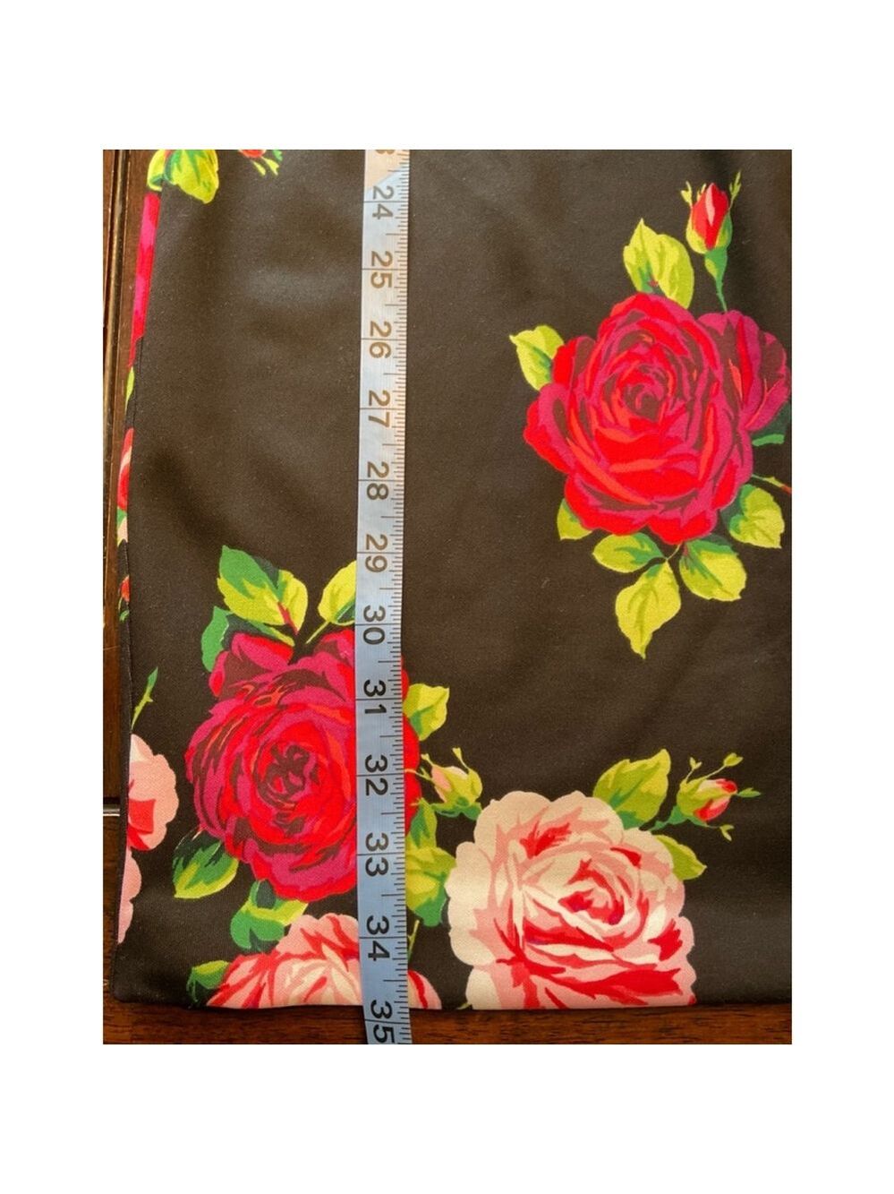 Women's Betsey Johnson Floral Dress Size 12 Black Red - Picture 7 of 8